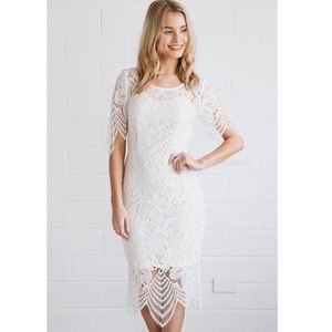 For Love & Lemons Inspired White Lace Dress